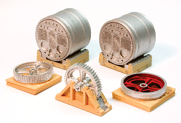 Chooch Enterprises - Cast Resin Freight Car Load - 40-Ton Steam Boiler - HO Scale