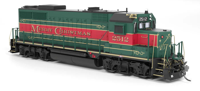 Broadway Limited Imports EMD GP35 | Christmas Holiday Scheme | Stealth | No-Sound DCC-Ready | HO Scale