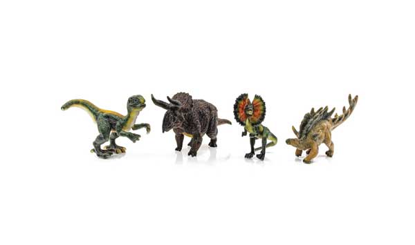 Woodland Scenics Find Me Figures Scenic Accents (2869) | Dinosaur Figures | Pkg of 4 | HO Scale