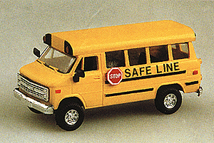 Trident Miniatures - Chevrolet School Bus - Safe Line - HO Scale