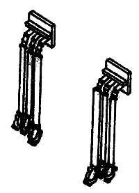 Details West MU Hoses - 3 Cluster 36" - Pre-1980 Locomotives - Pkg of 4 - HO Scale