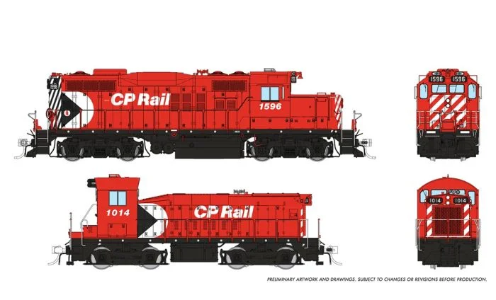 Rapido - GP9u Mother + Slug - CP Multimark #1596 + #1014 - DC/DCC/Sound - HO Scale