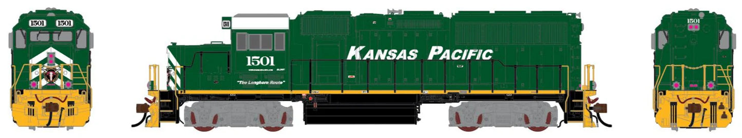 Home Shops Prairie Shadows GP20C-ECO (KP 1501) • Kansas Pacific #1501 • DCC/Sound • HO Scale