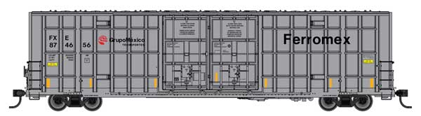 WalthersMainline (910-3131) • 60' High Cube Plate F Horizontal Post Boxcar • Ferromex #874656 • HO Scale (Pre-Order)