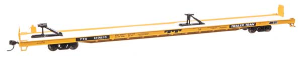 WalthersMainline (910-5737) | 89' Channel Side Flatcar | Trailer-Train TTX #150535 | HO Scale