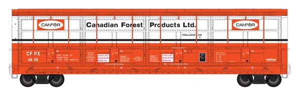 WalthersProto 920-101945 56' Thrall All-Door Boxcar Canfor #4659 HO Scale