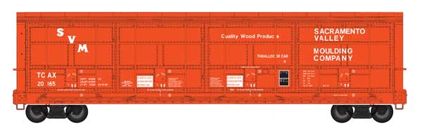 WalthersProto 920-101953 56' Thrall All-Door Boxcar Sacramento Valley Moulding TCAX #20165 HO Scale