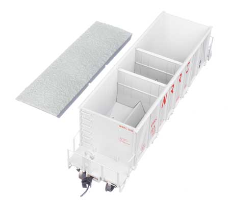 WalthersProto 40' Ortner 100-Ton Open Aggregate Hopper - Western Railroad WRRC #207 - HO Scale