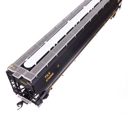 WalthersProto 67' Trinity 6351 4-Bay Covered Hopper | Trinity Industries Leasing TILX #570005 | HO Scale