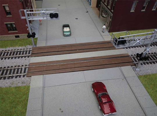 WalthersTrack Modern Wood Grade Crossing - Pkg of 2 - Kit - HO Scale