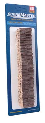 Walthers SceneMaster Pulpwood Load, Fits Walthers 50' CC&F Bulkhead Flatcars, HO Scale