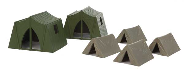 Walthers SceneMaster 949-4165 • Camping Tents • Pkg of 6 • HO Scale