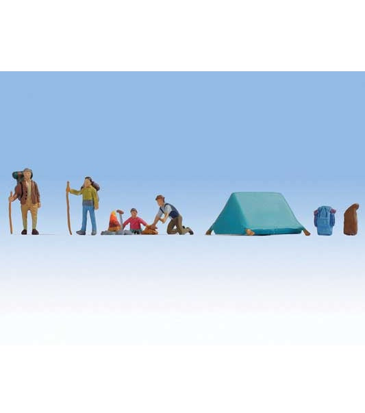 Walthers SceneMaster (949-6081) | Hikers and Campers | 6 pcs | HO Scale