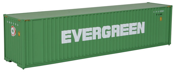 Walthers SceneMaster, 40' Hi Cube Corrugated Container with Flat Roof, Evergreen, Assembled, HO Scale
