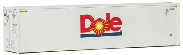 Walthers SceneMaster, 40' Hi Cube Smooth-Side Reefer Container, Dole, Assembled, HO Scale