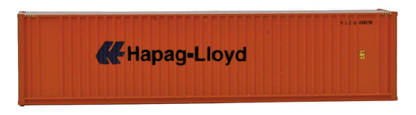 Walthers SceneMaster 40' Hi Cube Ribbed Side Container - Hapag-Lloyd - N Scale
