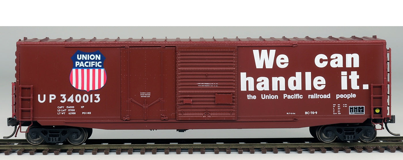 InterMountain 50' PS-1 Double Door Boxcar, Union Pacific BCR, "We Can Handle It", HO Scale
