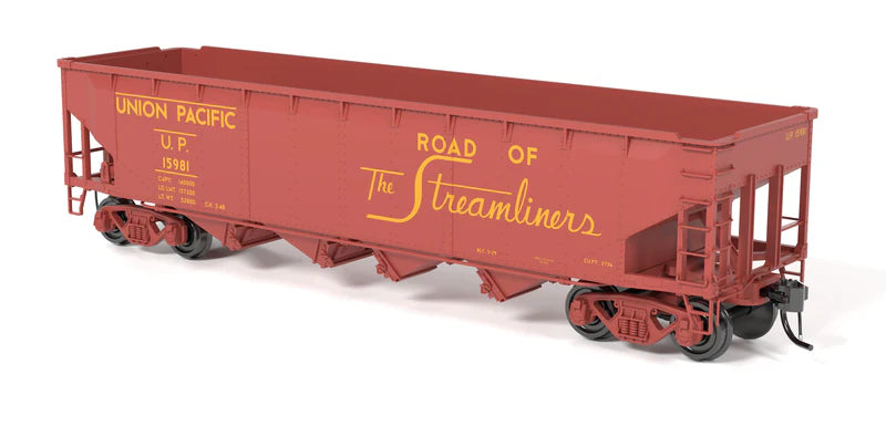 Broadway Limited Imports 10141 ARA 70-Ton 4-Bay Hopper Union Pacific Streamliners Serves All the West Pack B (6-Pack) HO Scale