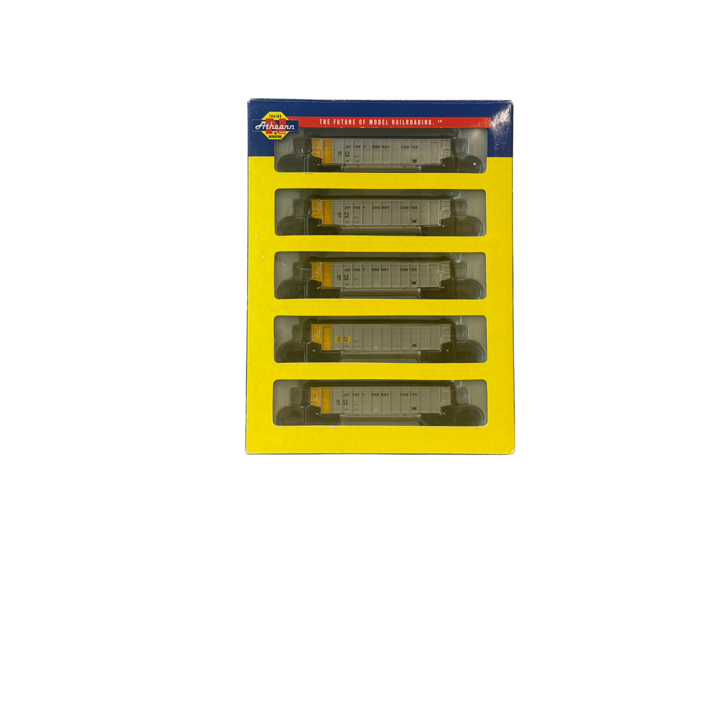 Athearn (10464) • Bethgon Coalporters • Jeffrey Energy JECX Set #2 • 5 Car Set • N Scale (Pre-Owned)