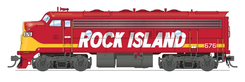 Broadway Limited 10563 EMD F7A Rock Island #677 Stealth DCC-Ready HO Scale