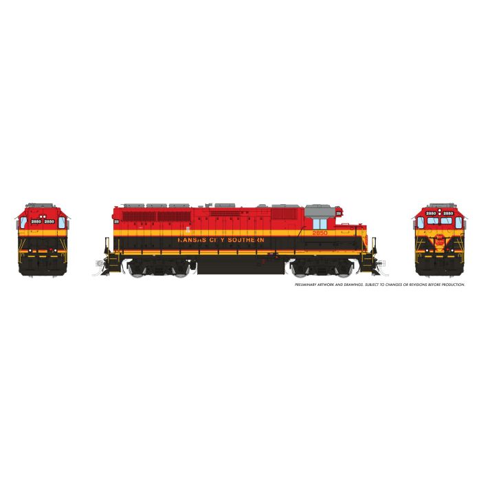Rapido 1078518 • EMD GP40 • Kansas City Southern KCS #2838 • Southern Belle Scheme • DC/DCC/Sound • HO Scale (Pre-Order)