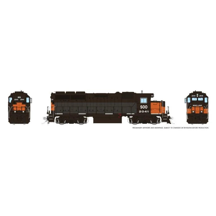 Rapido 1078535 • EMD GP40 • Soo Line #2041 • Bandit ex-MILW Patch • DC/DCC/Sound • HO Scale (Pre-Order)