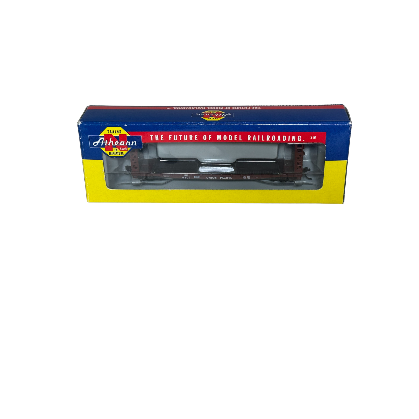 Athearn (10889) • 53' Bulkhead Flat • Union Pacific #15602 • N Scale (Pre-Owned)