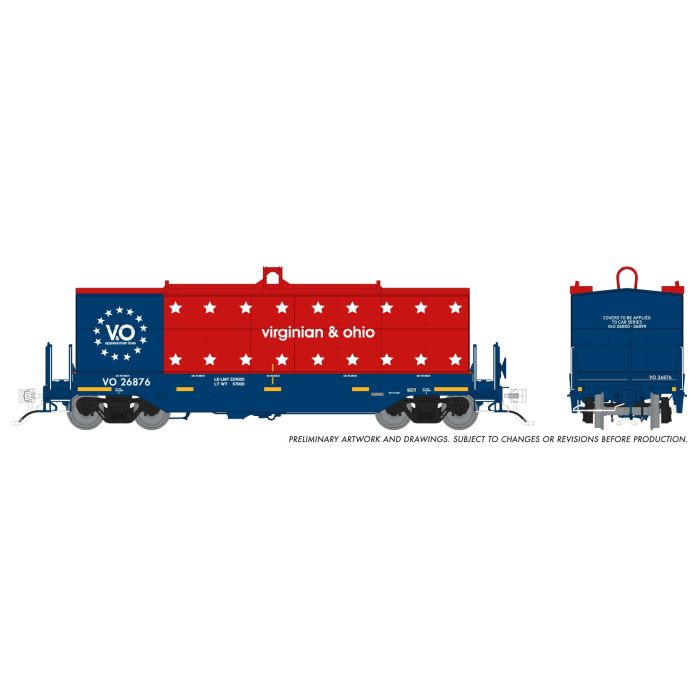 Rapido 1128018 Greenbrier Coil Car Virginian & Ohio America 250 Home Shops 3-Pack HO Scale Pre-Order