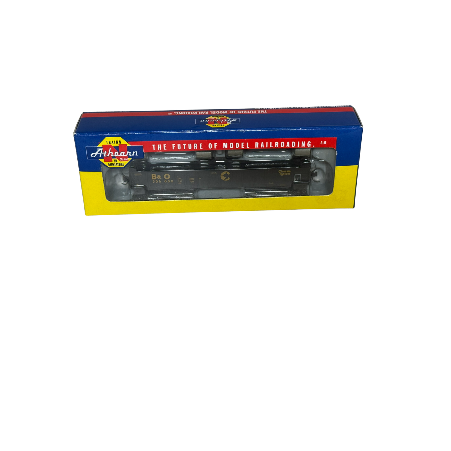 Athearn (11453) • 52' Mill Gondola w/ Steel Coil Load • Chessie System #356888 • N Scale (Pre-Owned)