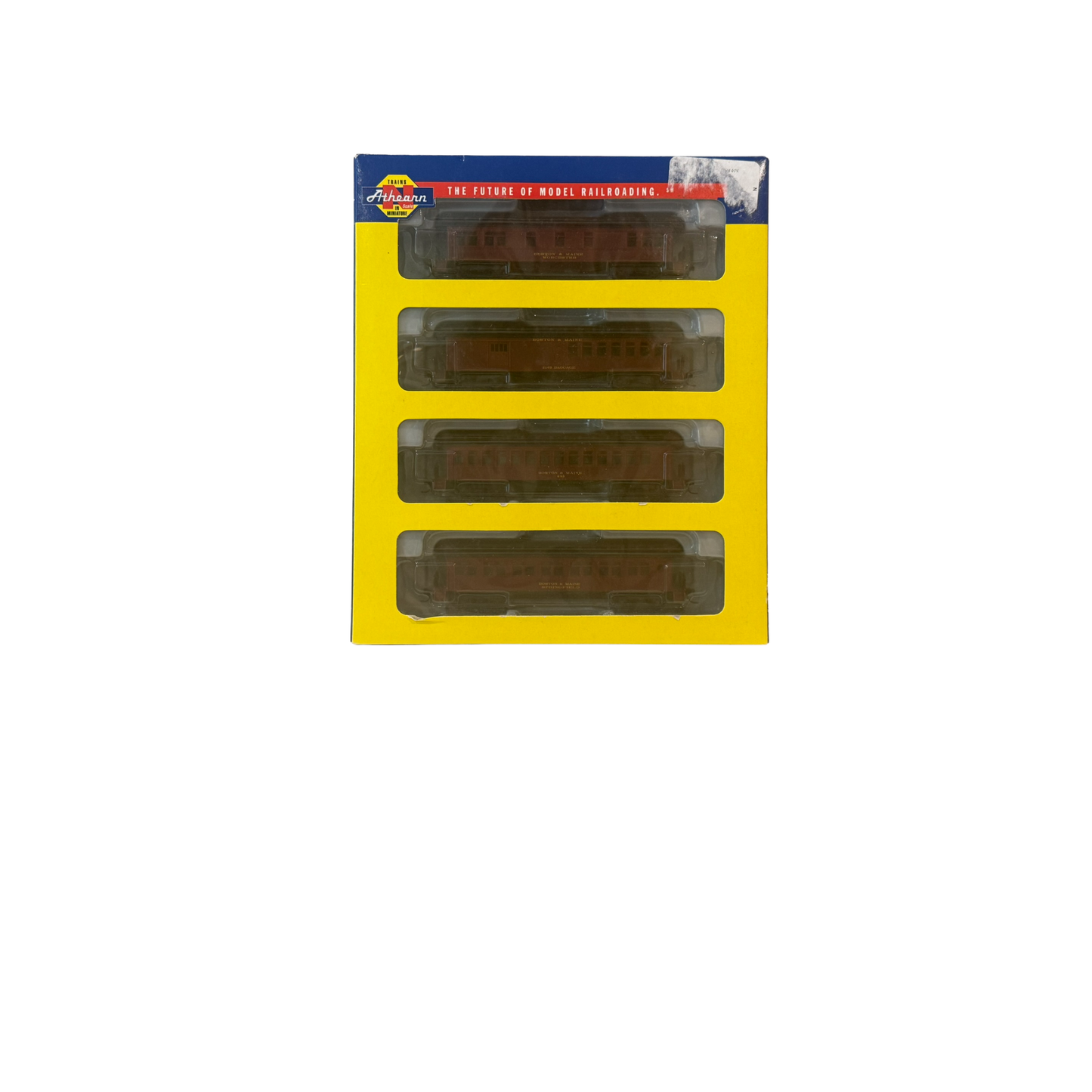 Athearn (11857) • Overland Passenger Set • Combine, Coach, Sleeper, Business Car • Boston & Maine • N Scale (Pre-Owned)