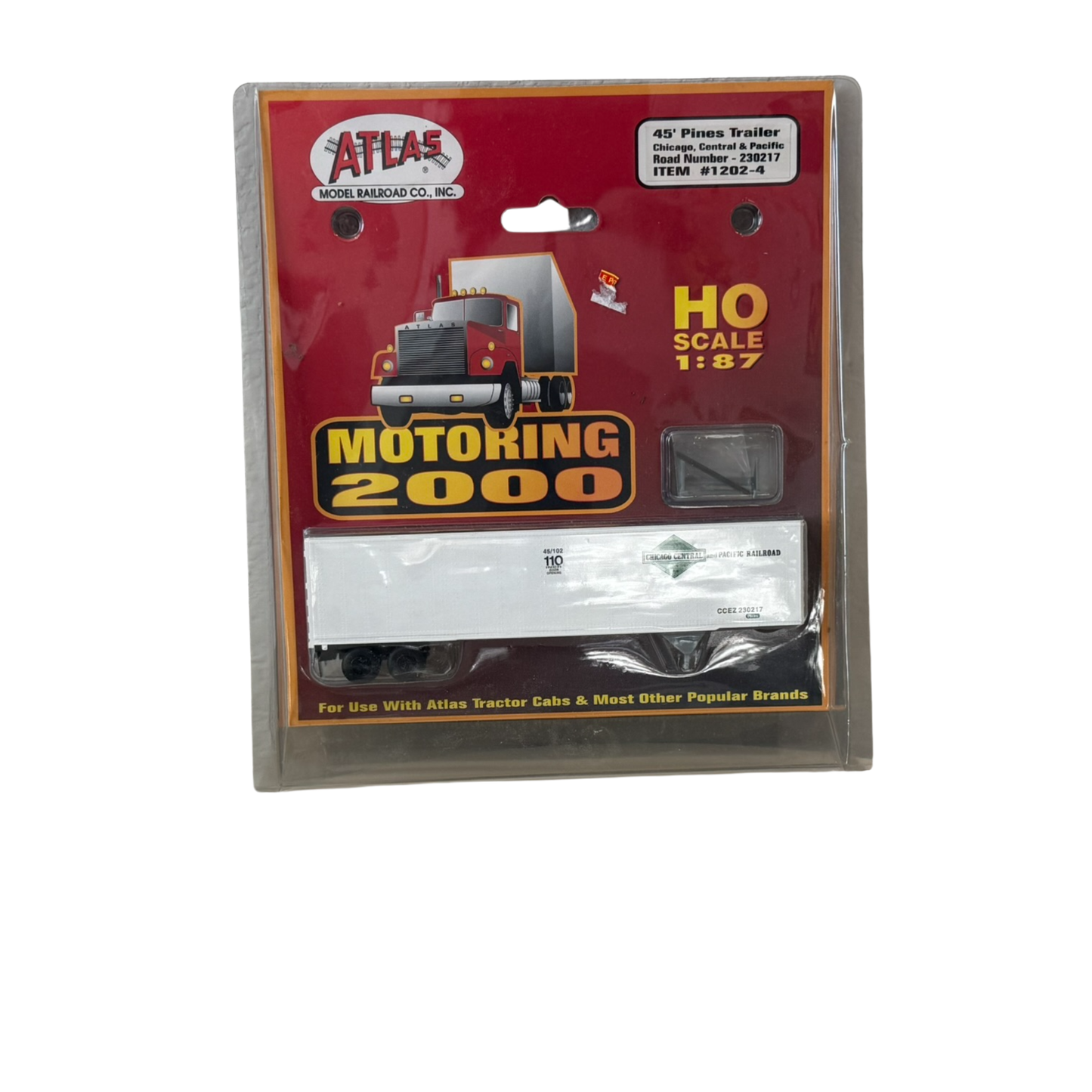 Atlas (1202-4) • 45' Pines Trailer • Chicago, Central & Pacific #230217 • HO Scale (NOS)