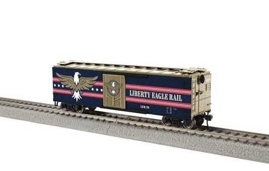Lionel 40' Steel Reefer, USA Liberty Eagle Rail #76, HO Scale