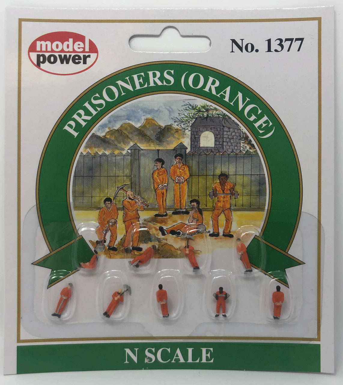 Model Power (1377) • Prisoners in Orange • 9 Piece • N Scale
