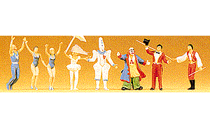 Preiser Kg - Circus Figures - Pkg of 8 - HO Scale