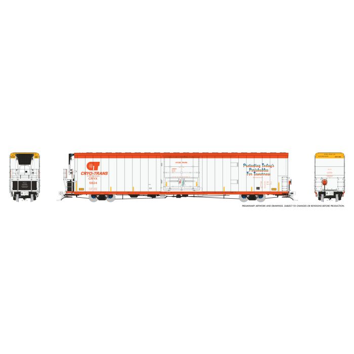 Rapido Greenbrier 7780 cu ft Reefer - Cryo-Trans with Sound - 6-Pack - Pack #2 - HO Scale