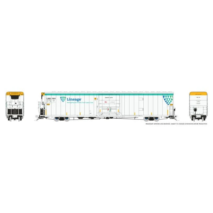 Rapido (167003-2) | Greenbrier 7780 cu ft Reefer | Lineage #7214 "Jasper-Alberta CA" | Non-Sound | HO Scale