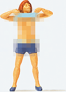 Preiser Kg - Trackside Flasher - Lady Undressing - HO Scale