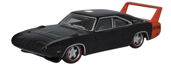 Oxford Diecast - 1969 Dodge Charger Daytona - Assembled - Black - HO Scale
