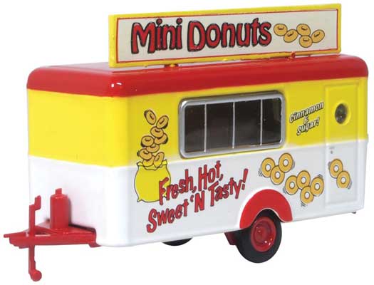 Oxford Diecast Concession Trailer - Assembled - Mini Donuts - HO Scale