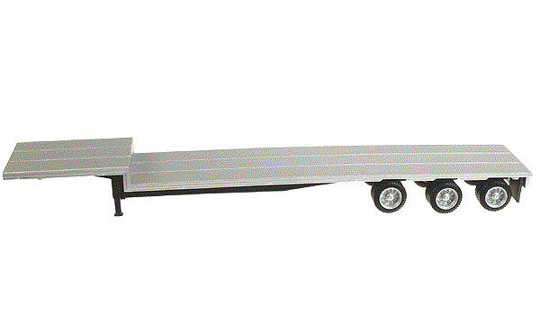 Herpa Models (5332) | 48' Tri-Axle Drop Deck Trailer w/ Aluminum Deck | Kit | HO Scale