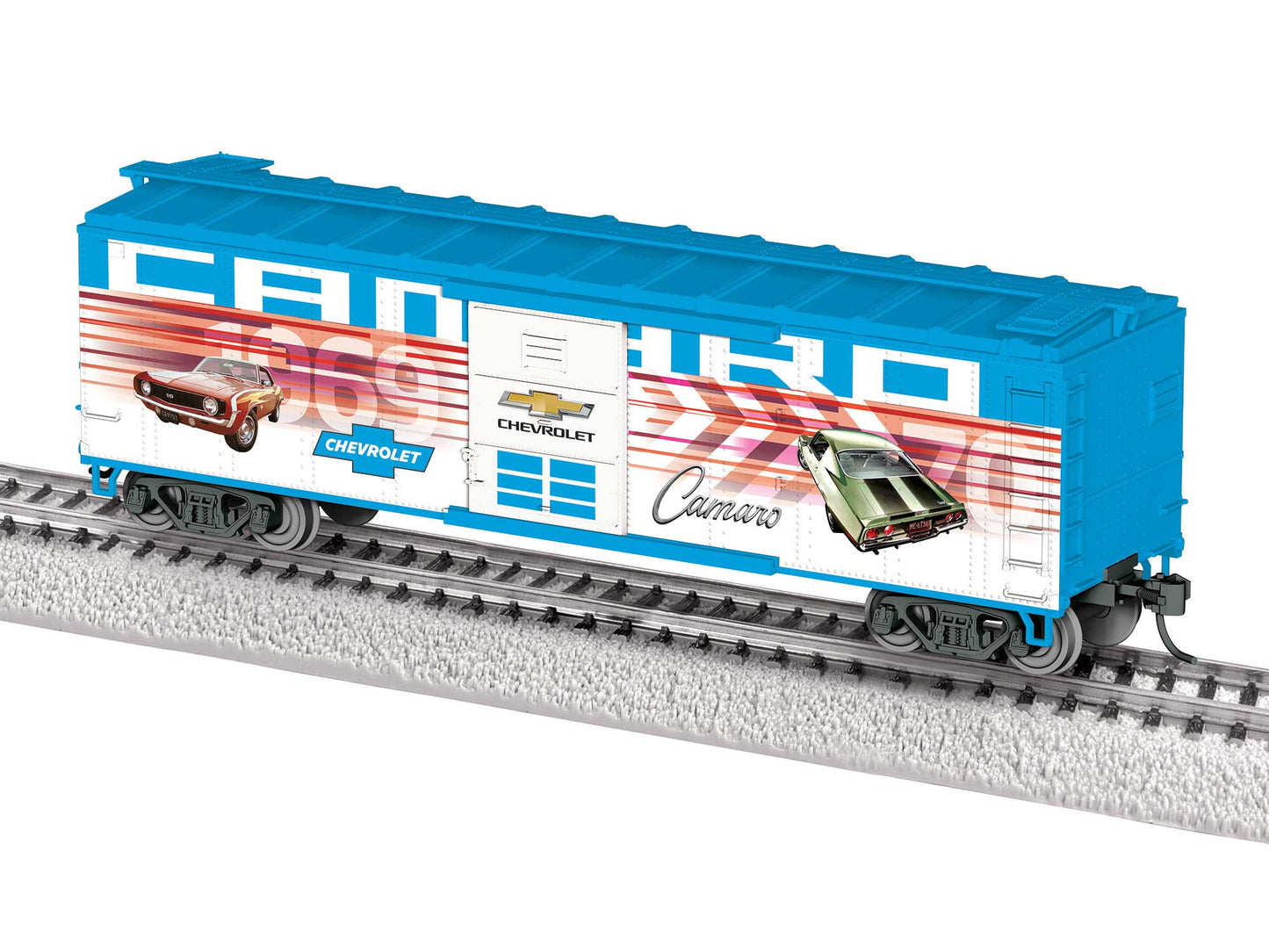 Lionel 40' Steel Flat-End Boxcar - Chevrolet (Camaro Graphics) - HO Scale