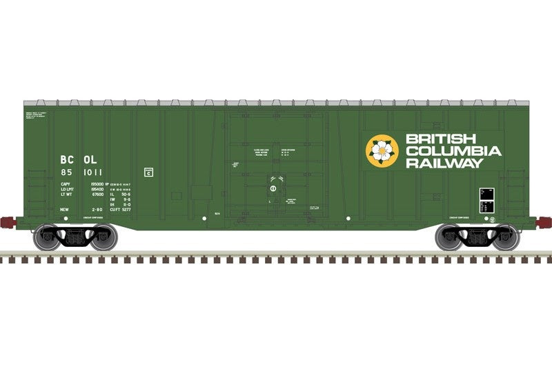 Atlas NSC 50' Plug Door Box Car | British Columbia Railway (BCOL) #851012 | N Scale (Pre-Owned)