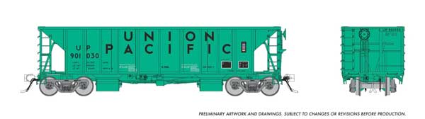 Rapido NSC Ballast Hopper - Union Pacific #901030 - Early MOW Green - HO Scale