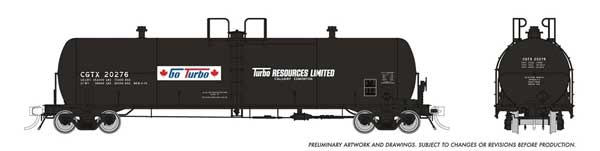 Rapido Procor GP20 20,000-Gallon Tank Car - Turbo Resources CGTX - HO Scale