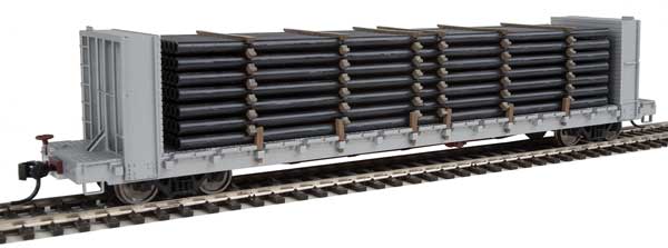 Walthers SceneMaster Pipe Load Kit, Fits WalthersMainline 60' Pullman-Standard Bulkhead Flatcars (48' IL), HO Scale