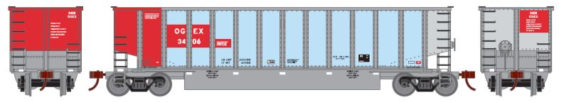 Athearn Bethgon Coalporter w/ Load - Oklahoma Gas & Electric OCEX #3406 - N Scale (NOS)