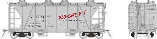 Rapido Enterprise 2-Bay Covered Hopper | Flo-Sweet MSGX #185 | HO Scale