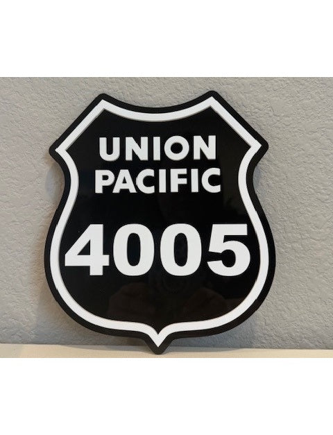 Union Pacific 4005 Number Plate Sign