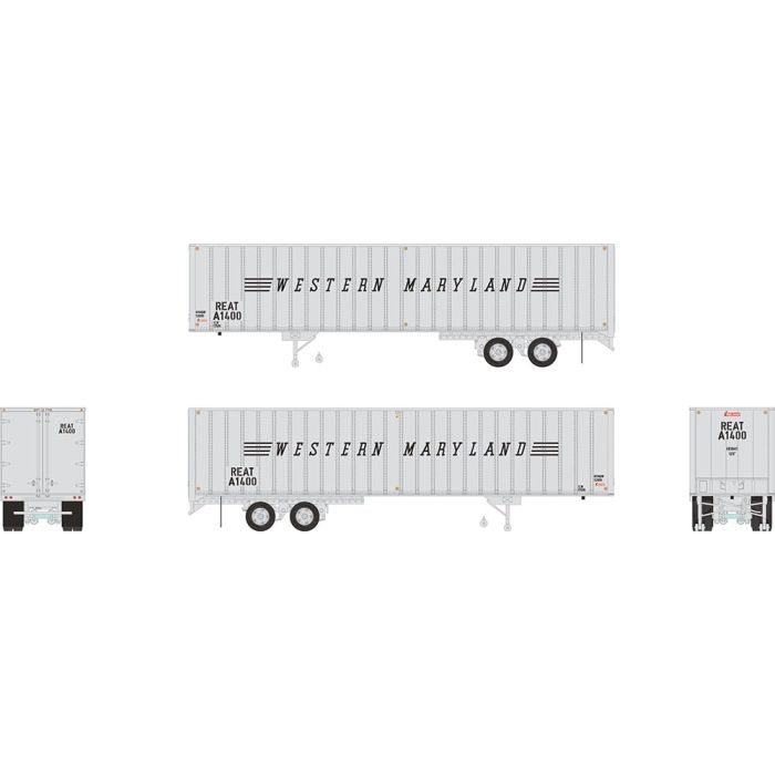 Rapido 40' Fruehauf Exterior Post Volume Van (403034) | Western Maryland A1400 | HO Scale
