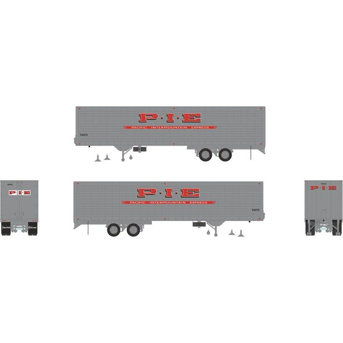 Rapido 40' Fruehauf Fluted Side Post Volume Van (403049) | Pacific Intermountain Express V4472 | HO Scale